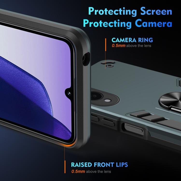 For Samsung Galaxy S25 Edge 5G Shockproof Metal Ring Holder Phone Case