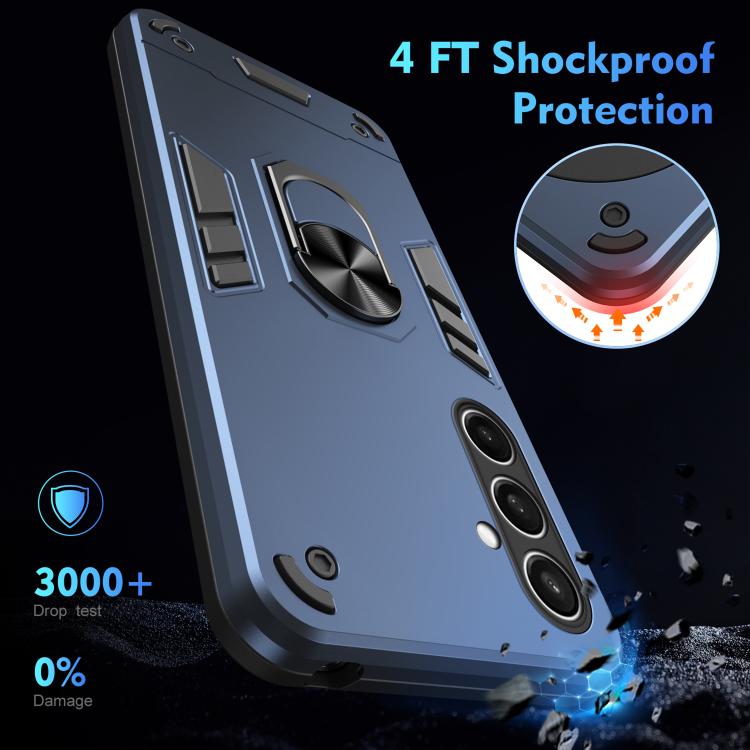 For Samsung Galaxy S25 FE 5G Shockproof Metal Ring Holder Phone Case