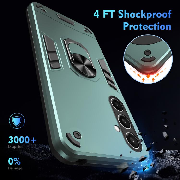 For Samsung Galaxy S25 FE 5G Shockproof Metal Ring Holder Phone Case