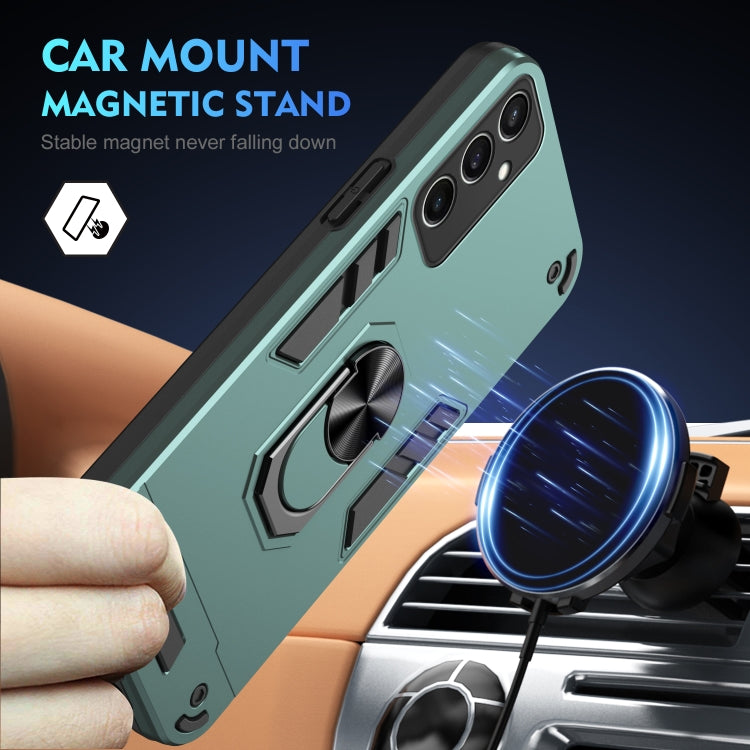 For Samsung Galaxy S24 FE 5G Shockproof Metal Ring Holder Phone Case