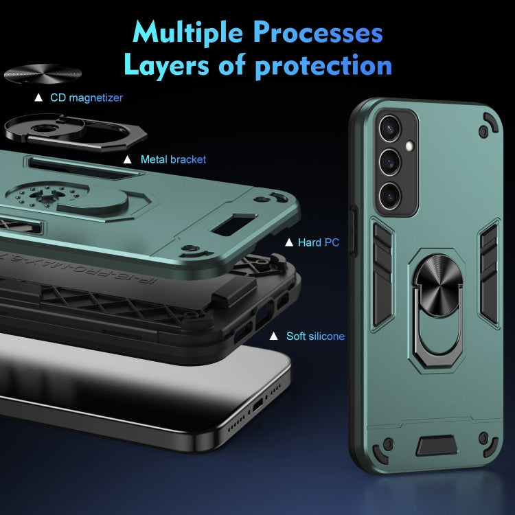 For Samsung Galaxy S24 FE 5G Shockproof Metal Ring Holder Phone Case