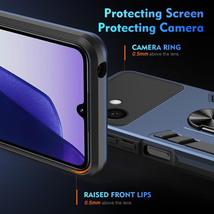 For Samsung Galaxy S26+ 5G Shockproof Metal Ring Holder Phone Case