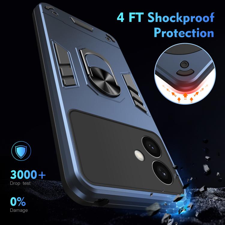 For Samsung Galaxy S26+ 5G Shockproof Metal Ring Holder Phone Case