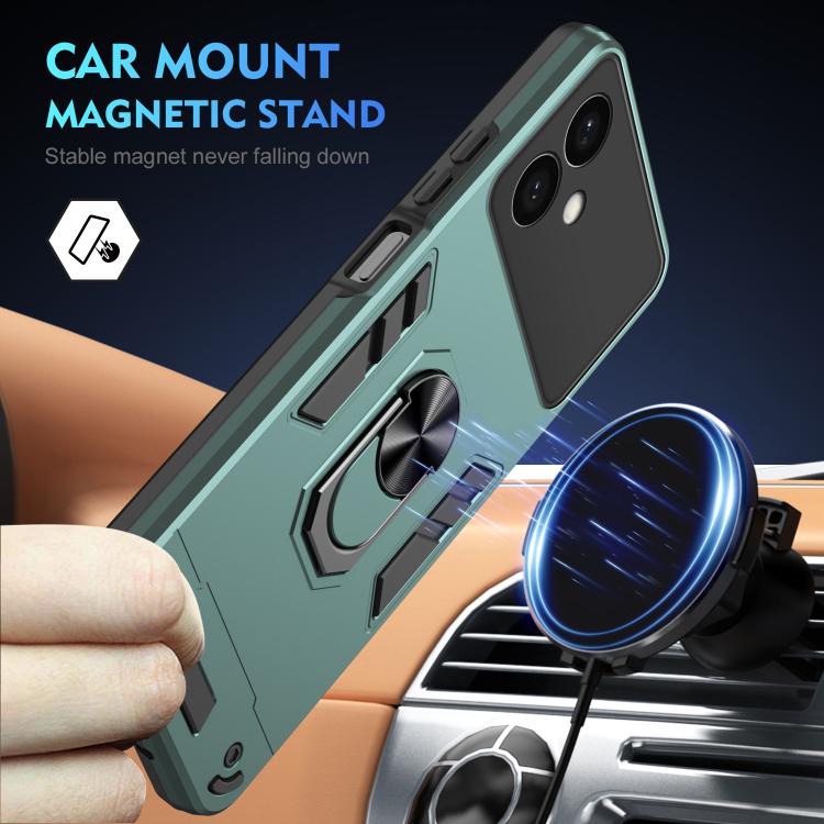 For Samsung Galaxy S26+ 5G Shockproof Metal Ring Holder Phone Case