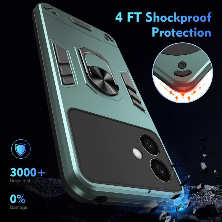For Samsung Galaxy S26+ 5G Shockproof Metal Ring Holder Phone Case