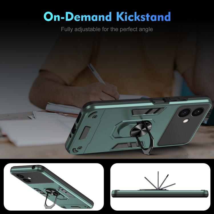 For Samsung Galaxy S26+ 5G Shockproof Metal Ring Holder Phone Case