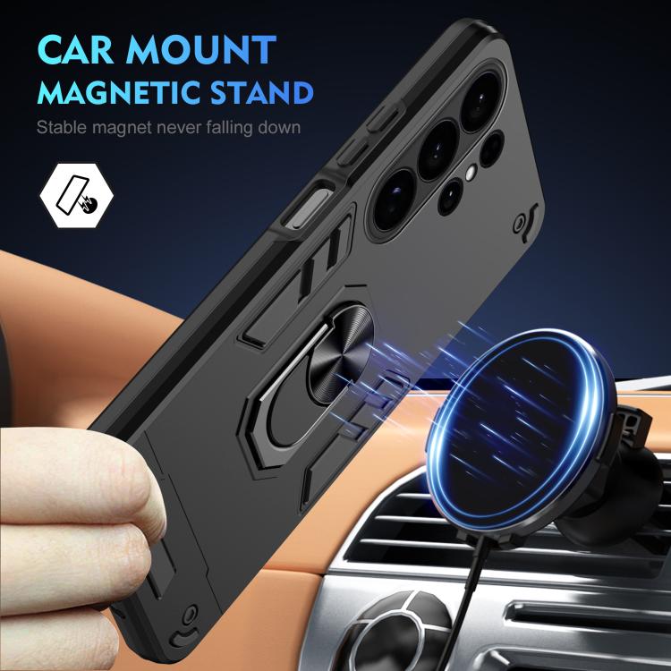 For Samsung Galaxy S26 Ultra 5G Shockproof Metal Ring Holder Phone Case