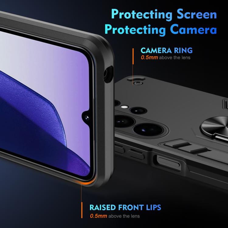 For Samsung Galaxy S26 Ultra 5G Shockproof Metal Ring Holder Phone Case