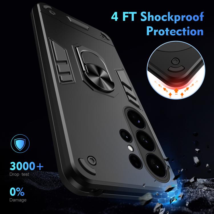 For Samsung Galaxy S26 Ultra 5G Shockproof Metal Ring Holder Phone Case