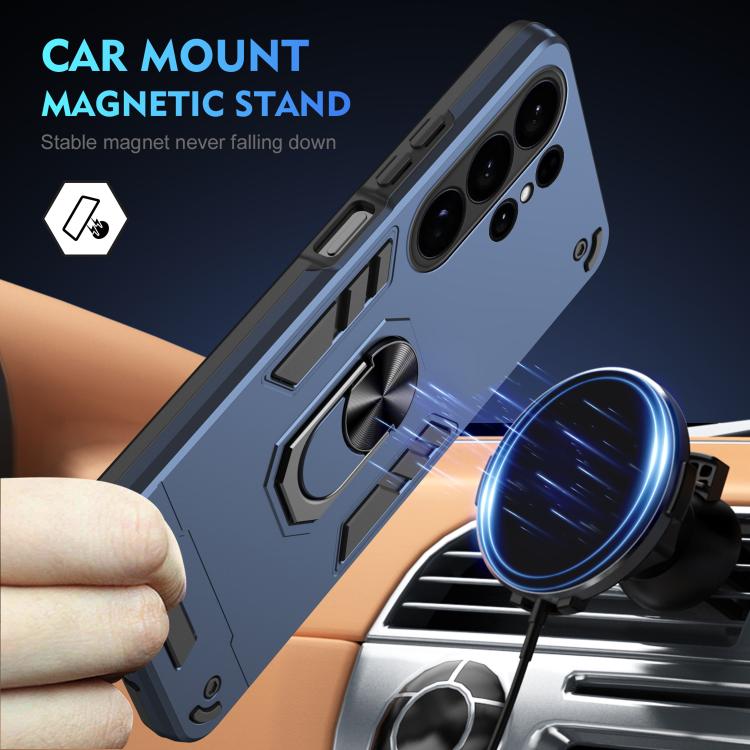 For Samsung Galaxy S26 Ultra 5G Shockproof Metal Ring Holder Phone Case