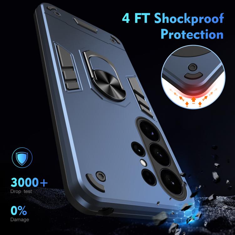 For Samsung Galaxy S26 Ultra 5G Shockproof Metal Ring Holder Phone Case
