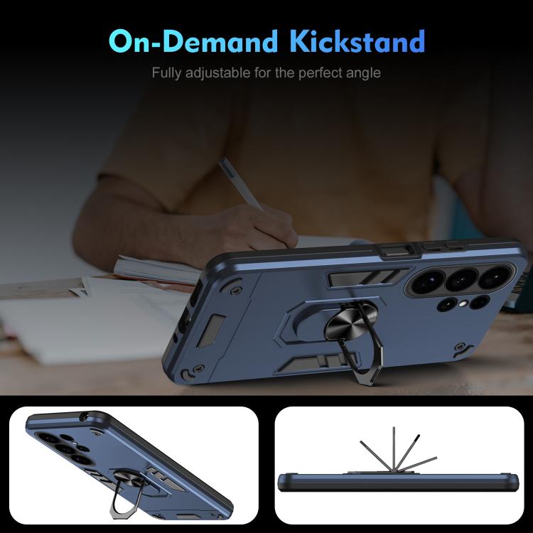 For Samsung Galaxy S26 Ultra 5G Shockproof Metal Ring Holder Phone Case