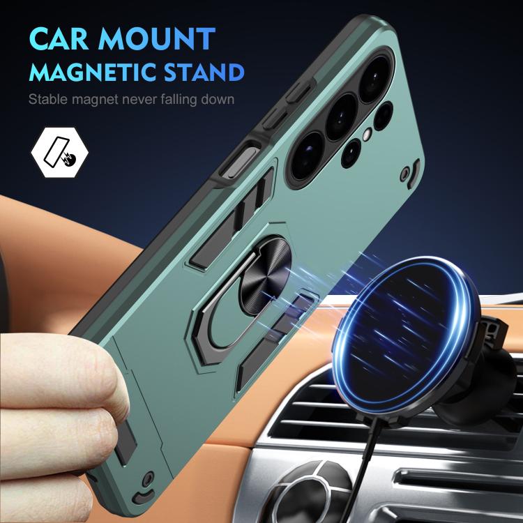 For Samsung Galaxy S26 Ultra 5G Shockproof Metal Ring Holder Phone Case