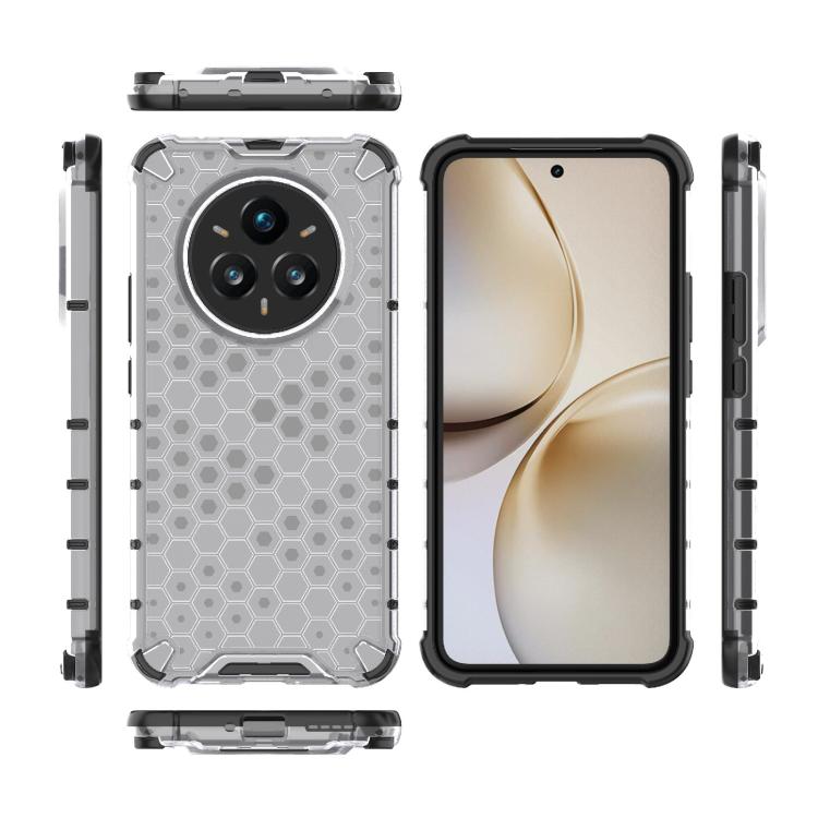 For Realme 14 Pro+ 5G Shockproof Honeycomb PC + TPU Protective Phone Case
