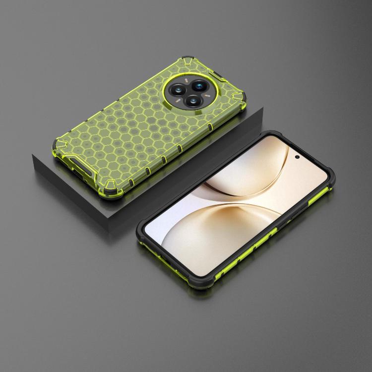 For Realme 14 Pro+ 5G Shockproof Honeycomb PC + TPU Protective Phone Case