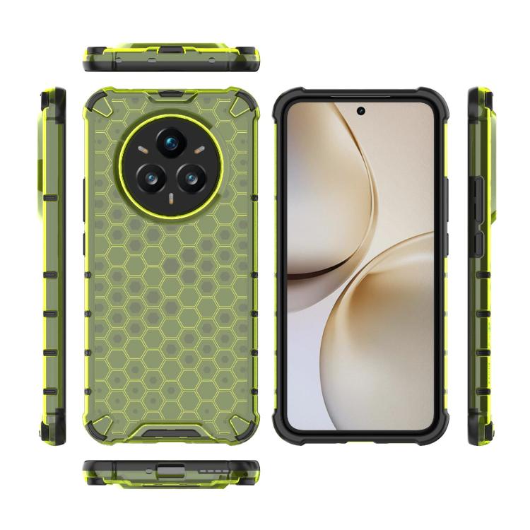 For Realme 14 Pro+ 5G Shockproof Honeycomb PC + TPU Protective Phone Case