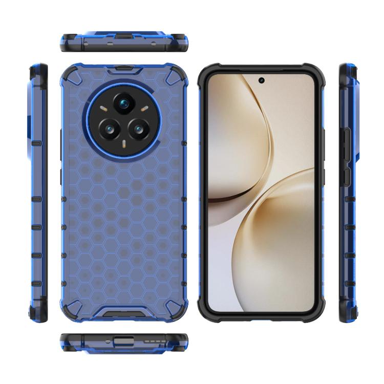 For Realme 14 Pro+ 5G Shockproof Honeycomb PC + TPU Protective Phone Case