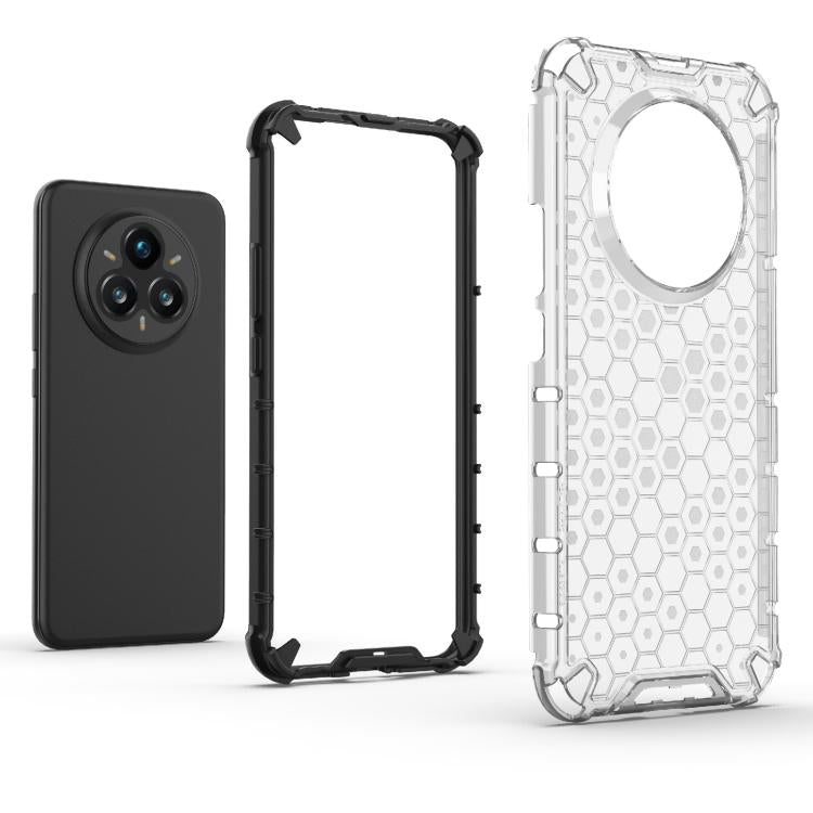 For Realme 14 Pro+ 5G Shockproof Honeycomb PC + TPU Protective Phone Case