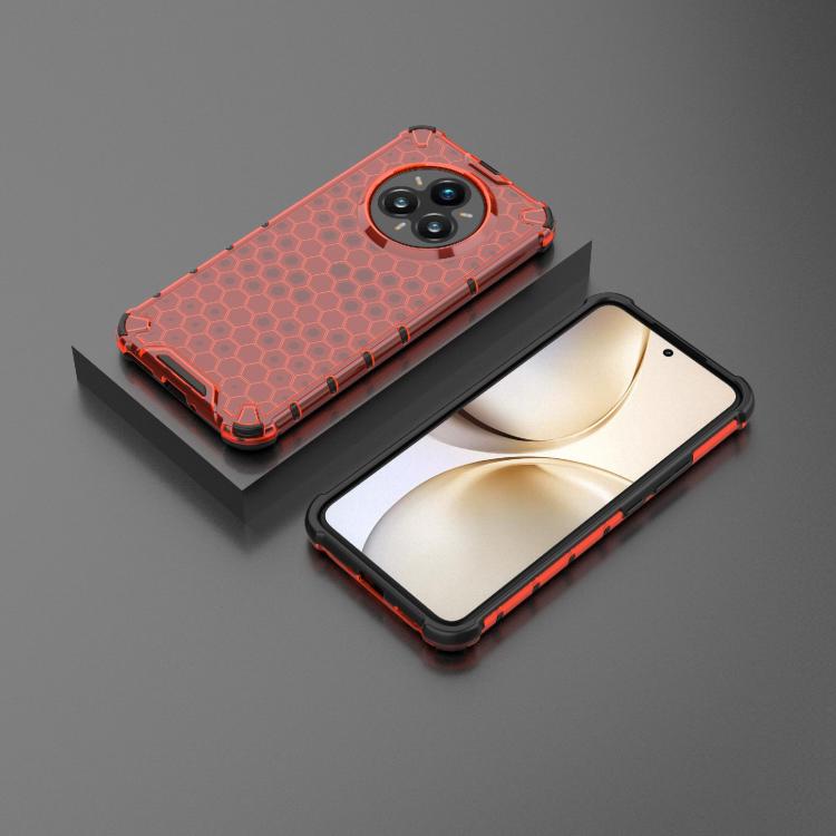 For Realme 14 Pro+ 5G Shockproof Honeycomb PC + TPU Protective Phone Case