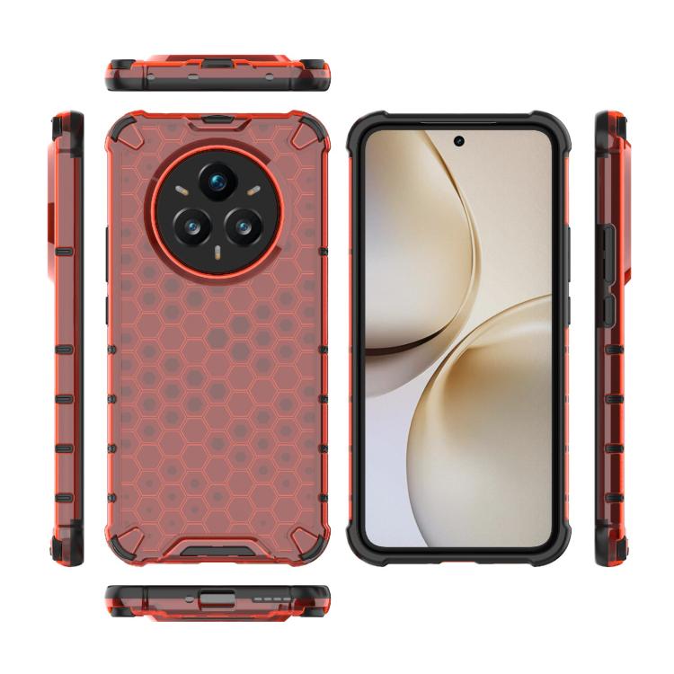 For Realme 14 Pro+ 5G Shockproof Honeycomb PC + TPU Protective Phone Case