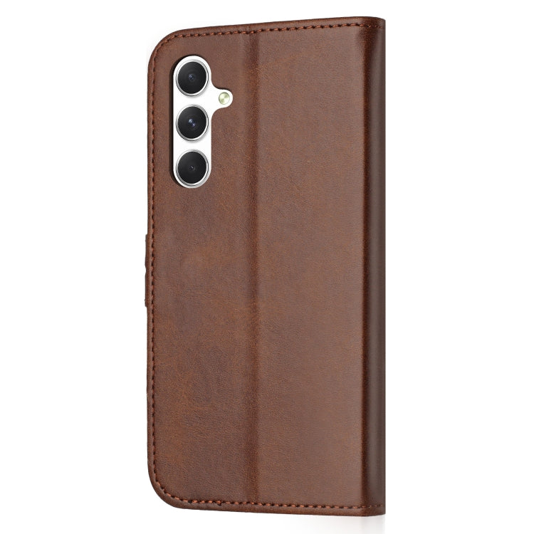 For Samsung Galaxy S24 FE 5G Embossed Happy Cat Pattern Flip Leather Phone Case