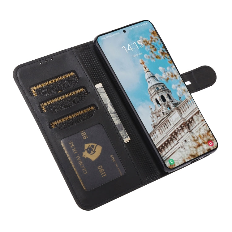 For Samsung Galaxy S25 5G Embossed Happy Cat Pattern Flip Leather Phone Case