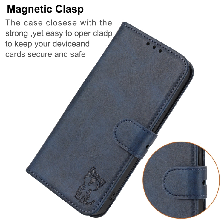 For Samsung Galaxy A36 5G Embossed Happy Cat Pattern Flip Leather Phone Case