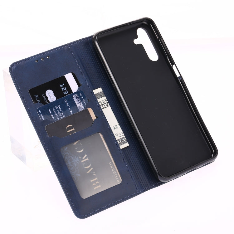 For Samsung Galaxy A56 5G Embossed Happy Cat Pattern Flip Leather Phone Case