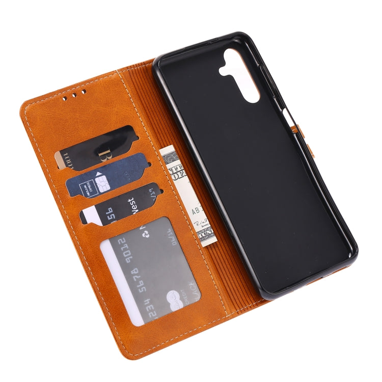For Samsung Galaxy A56 5G Embossed Happy Cat Pattern Flip Leather Phone Case