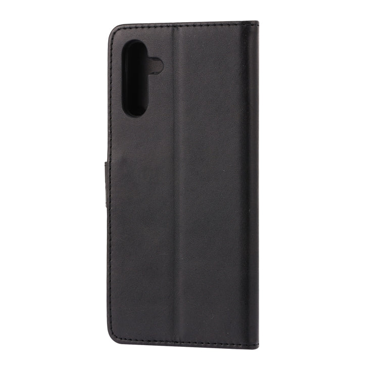 For Samsung Galaxy A56 5G Embossed Happy Cat Pattern Flip Leather Phone Case