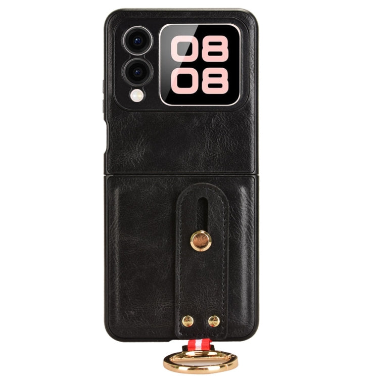 For Huawei nova Flip Wristband Leather Back Phone Case