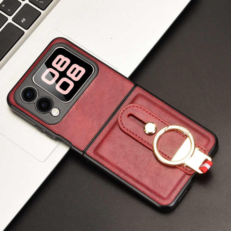 For Huawei nova Flip Wristband Leather Back Phone Case