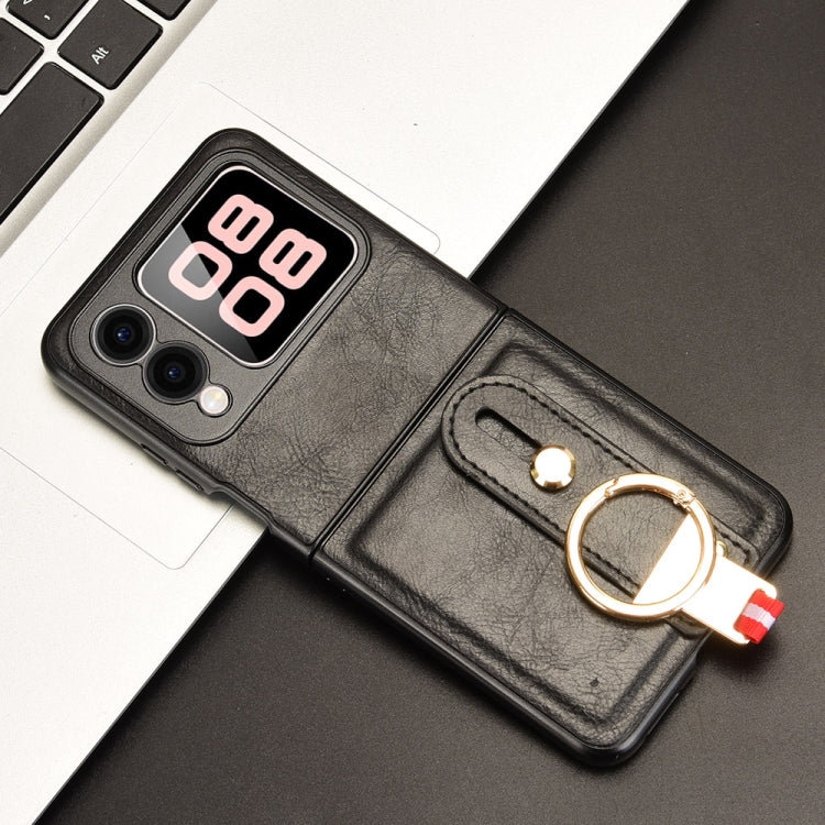 For Huawei nova Flip Wristband Leather Back Phone Case