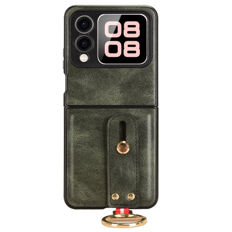 For Huawei nova Flip Wristband Leather Back Phone Case
