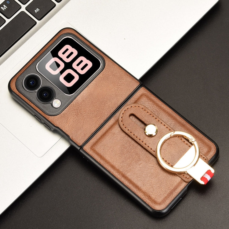 For Huawei nova Flip Wristband Leather Back Phone Case