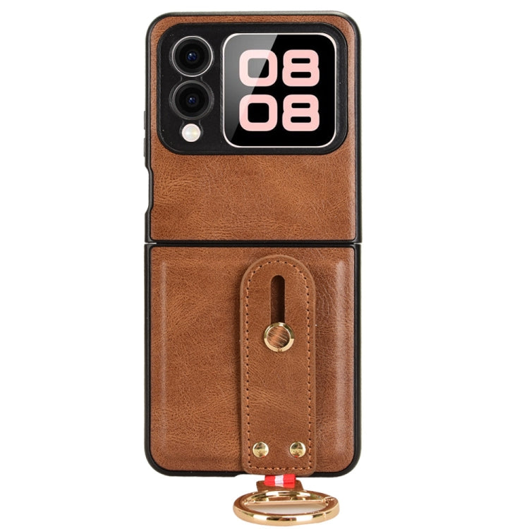 For Huawei nova Flip Wristband Leather Back Phone Case