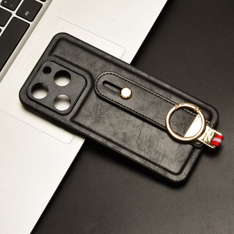 For itel A70 Wristband Leather Back Phone Case