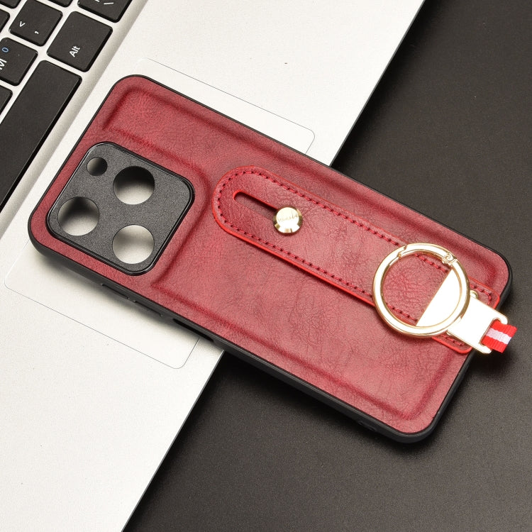 For itel A70 Wristband Leather Back Phone Case