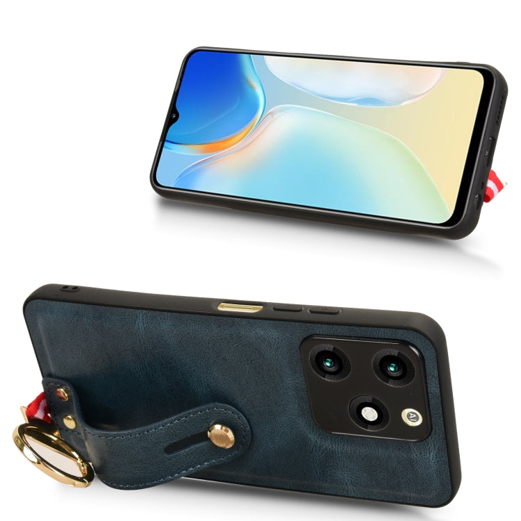 For itel A70 Wristband Leather Back Phone Case
