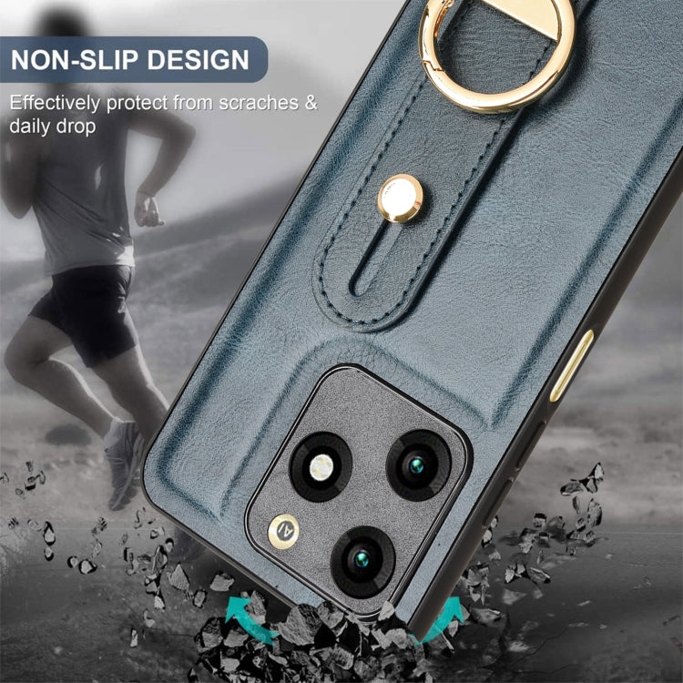 For itel A70 Wristband Leather Back Phone Case