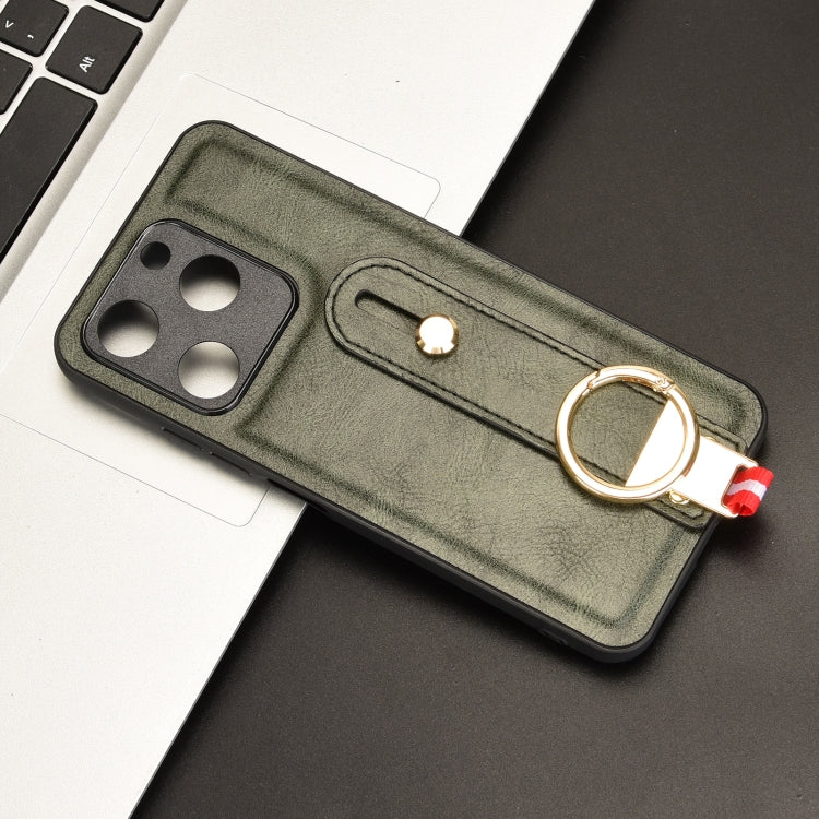 For itel A70 Wristband Leather Back Phone Case