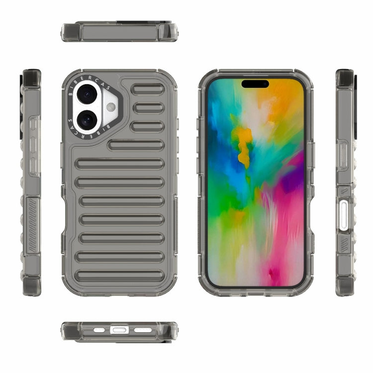For iPhone 16 Plus High Transparency TPU Hybrid PC Airbag Phone Case