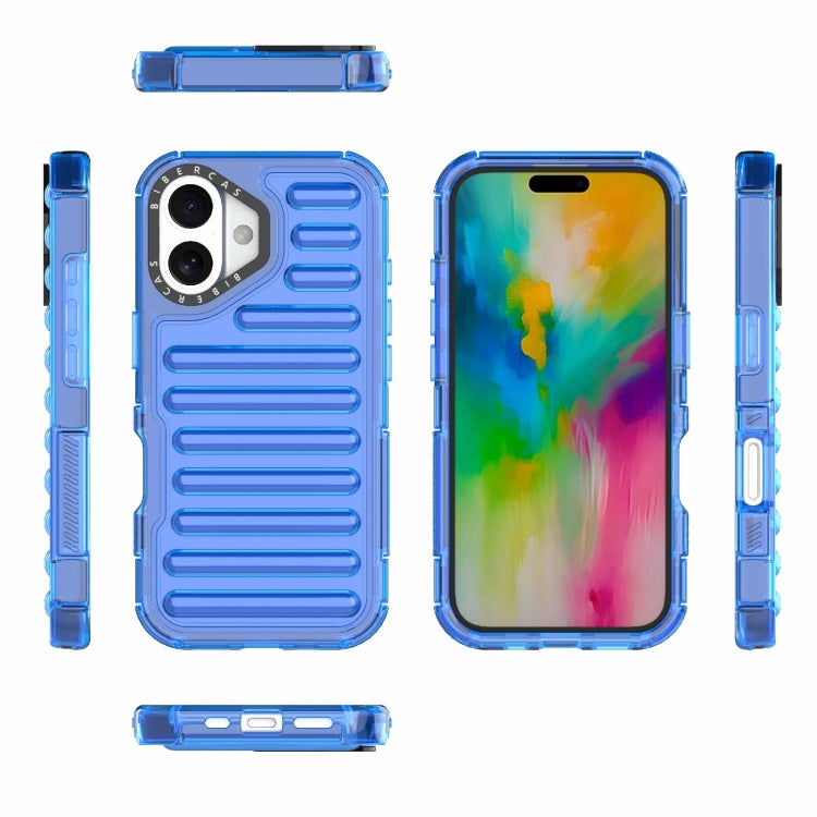 For iPhone 16 Plus High Transparency TPU Hybrid PC Airbag Phone Case