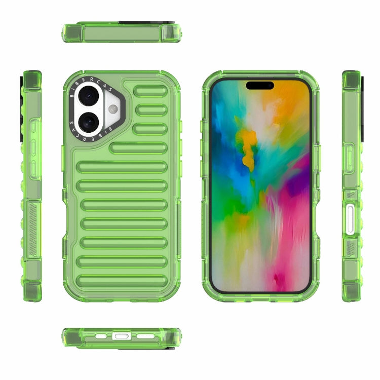 For iPhone 16 Plus High Transparency TPU Hybrid PC Airbag Phone Case