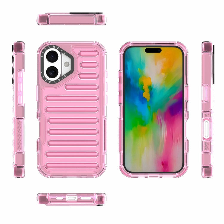 For iPhone 16 Plus High Transparency TPU Hybrid PC Airbag Phone Case