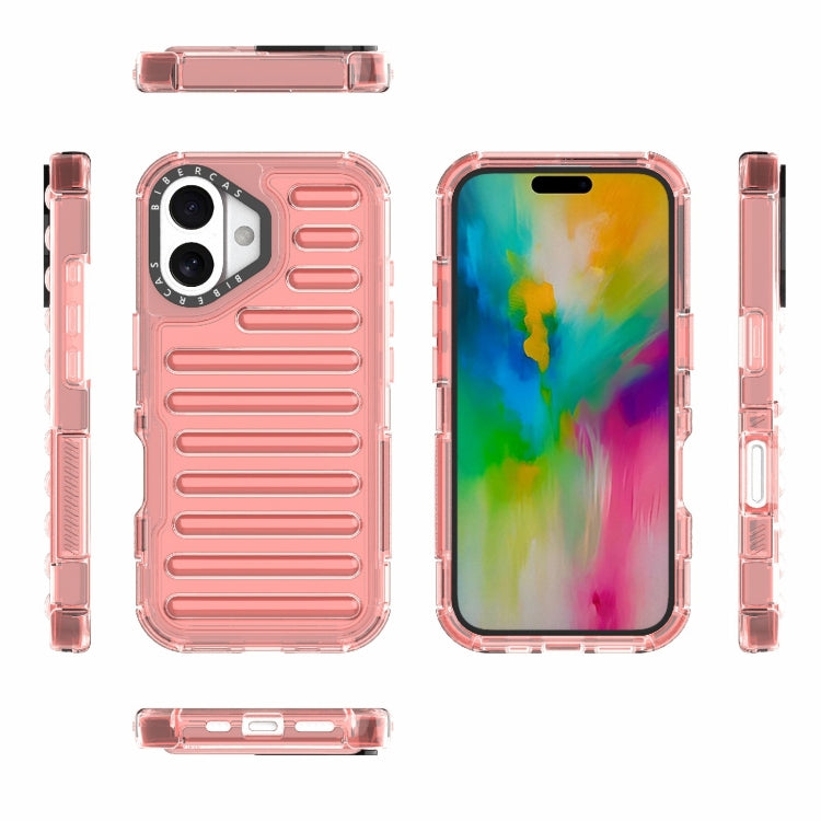 For iPhone 16 High Transparency TPU Hybrid PC Airbag Phone Case