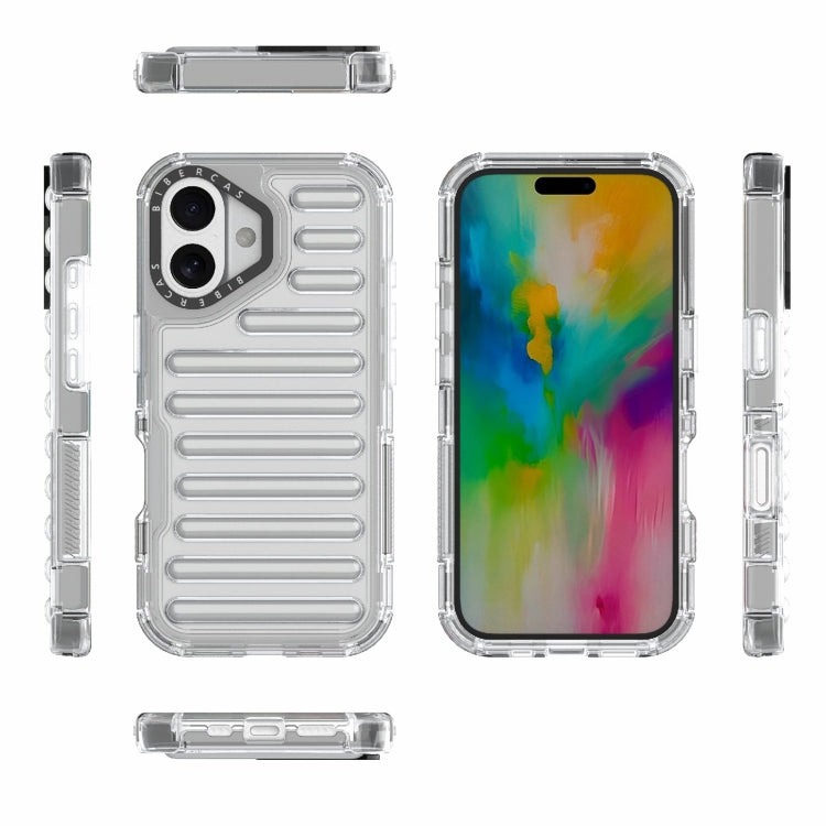 For iPhone 16 High Transparency TPU Hybrid PC Airbag Phone Case