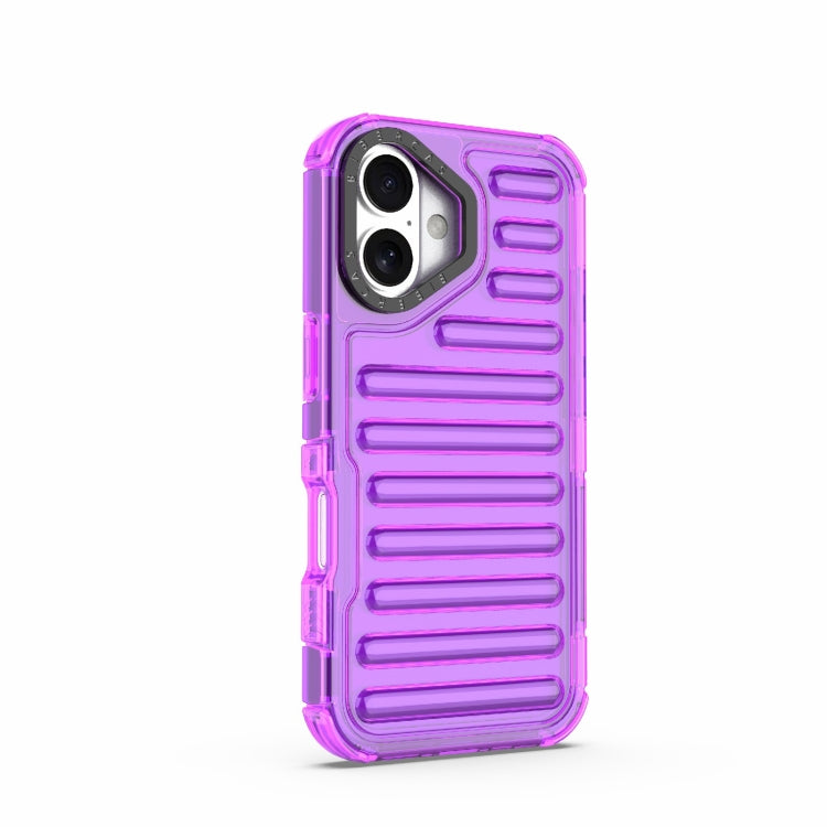 For iPhone 16 High Transparency TPU Hybrid PC Airbag Phone Case