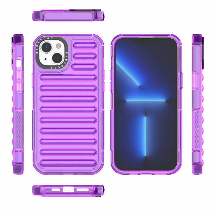 For iPhone 14 Plus High Transparency TPU Hybrid PC Airbag Phone Case