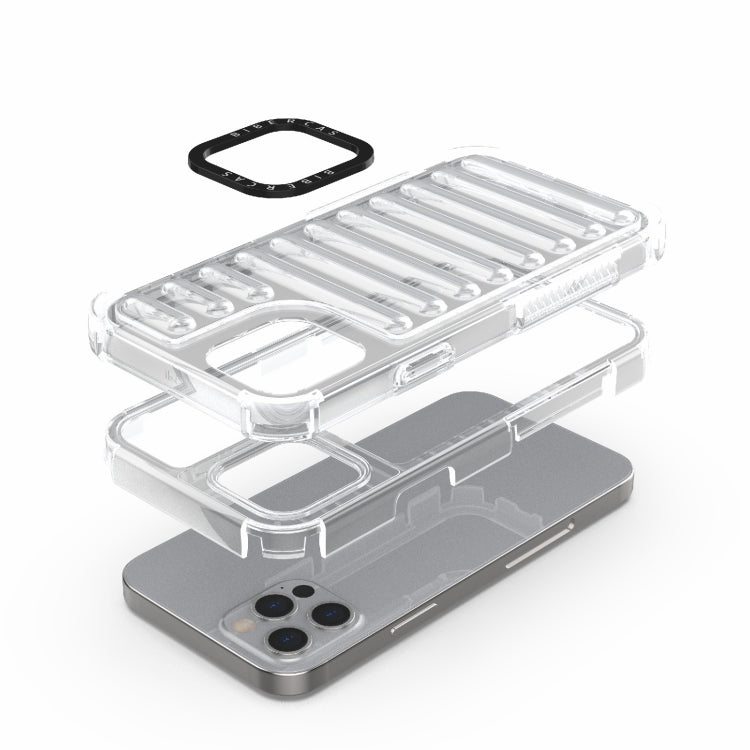 For iPhone 12 / 12 Pro High Transparency TPU Hybrid PC Airbag Phone Case